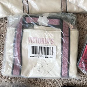 Victoria’s Secret tan with pink